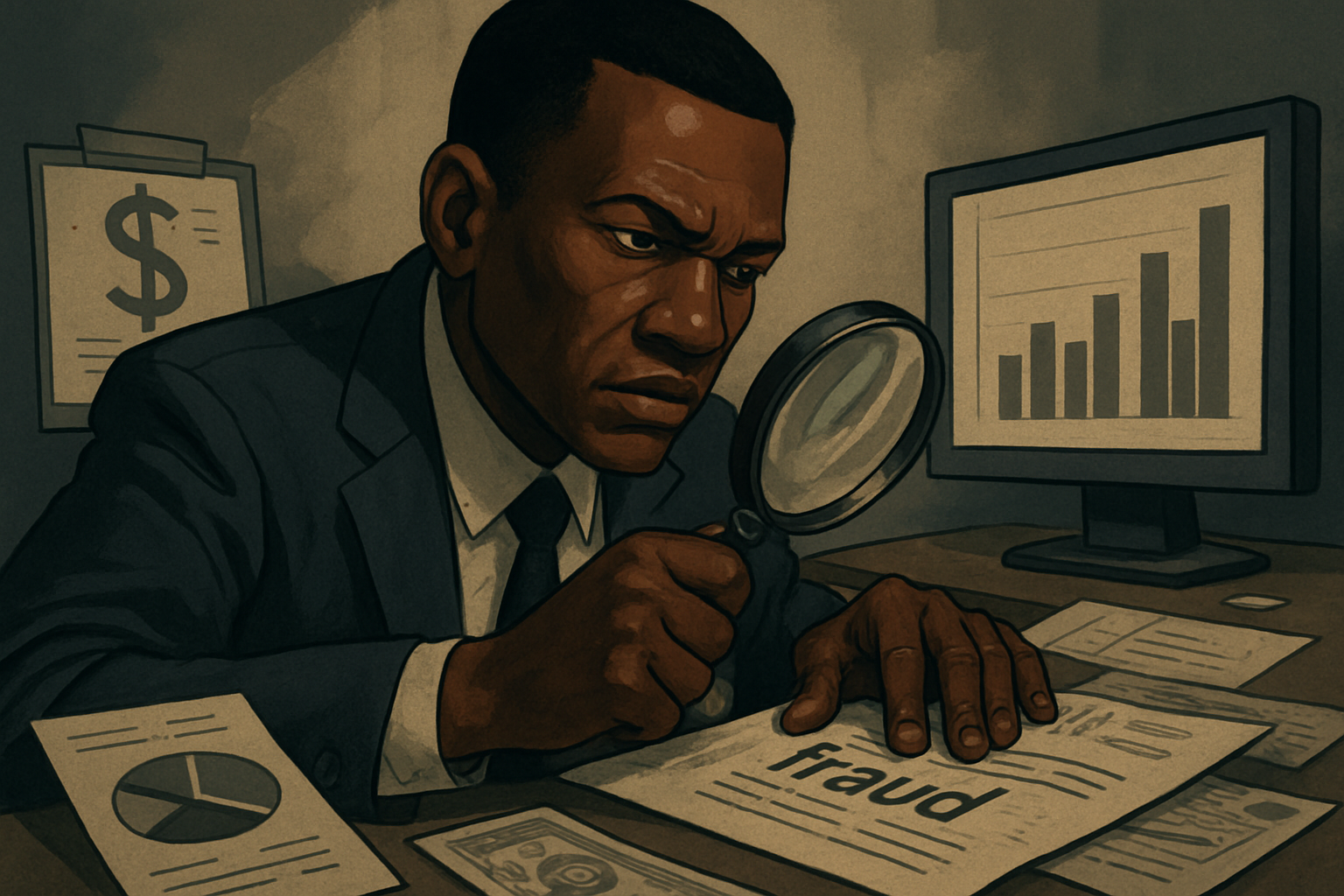 Detect fraud waste and abuse with precision no text Investigator mys be african